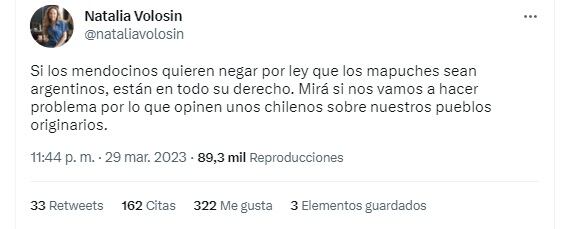 El desafortunado tuit de una periodista porteña contra los mendocinos y chilenos