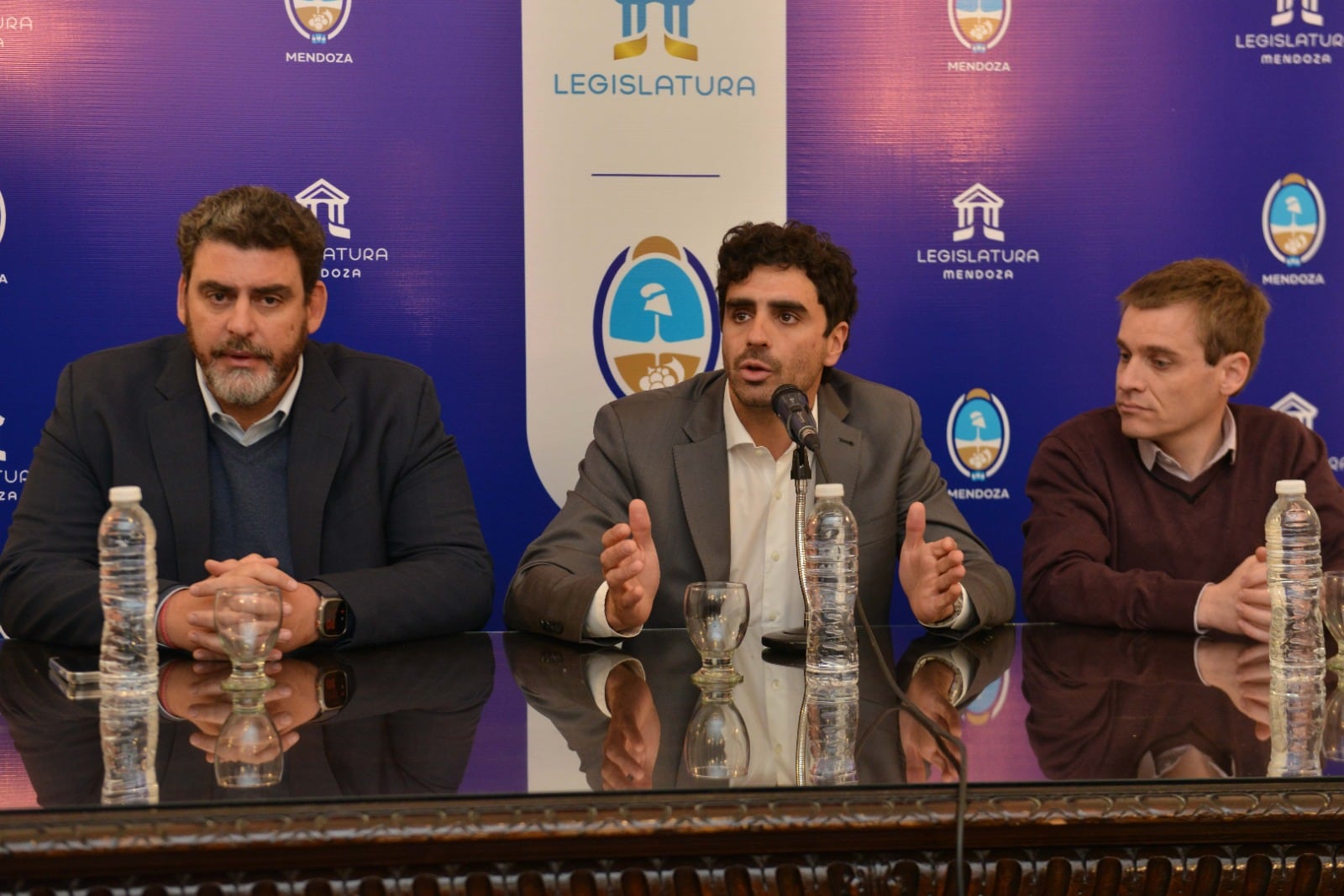 Martín Kerchner, Natalio Mema y Francisco Mondotte. Foto: Gentileza