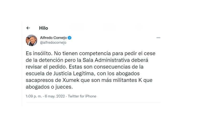 El diputado nacional atacó a un sector de la Justicia y al kirchnerismo.