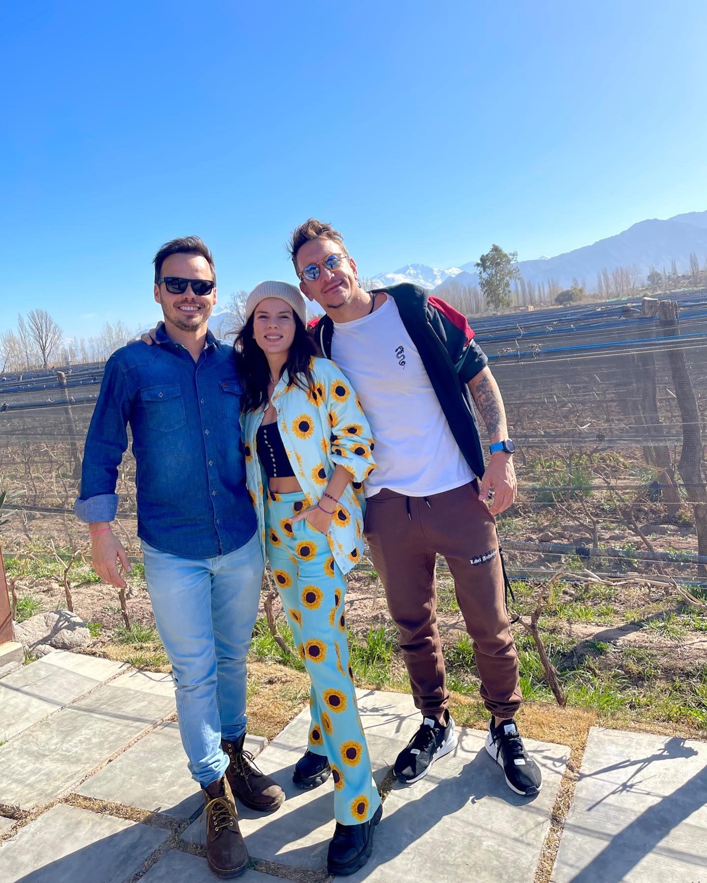 Gimena Accardi, Nico Vázquez y Benjamín Rojas en Mendoza.