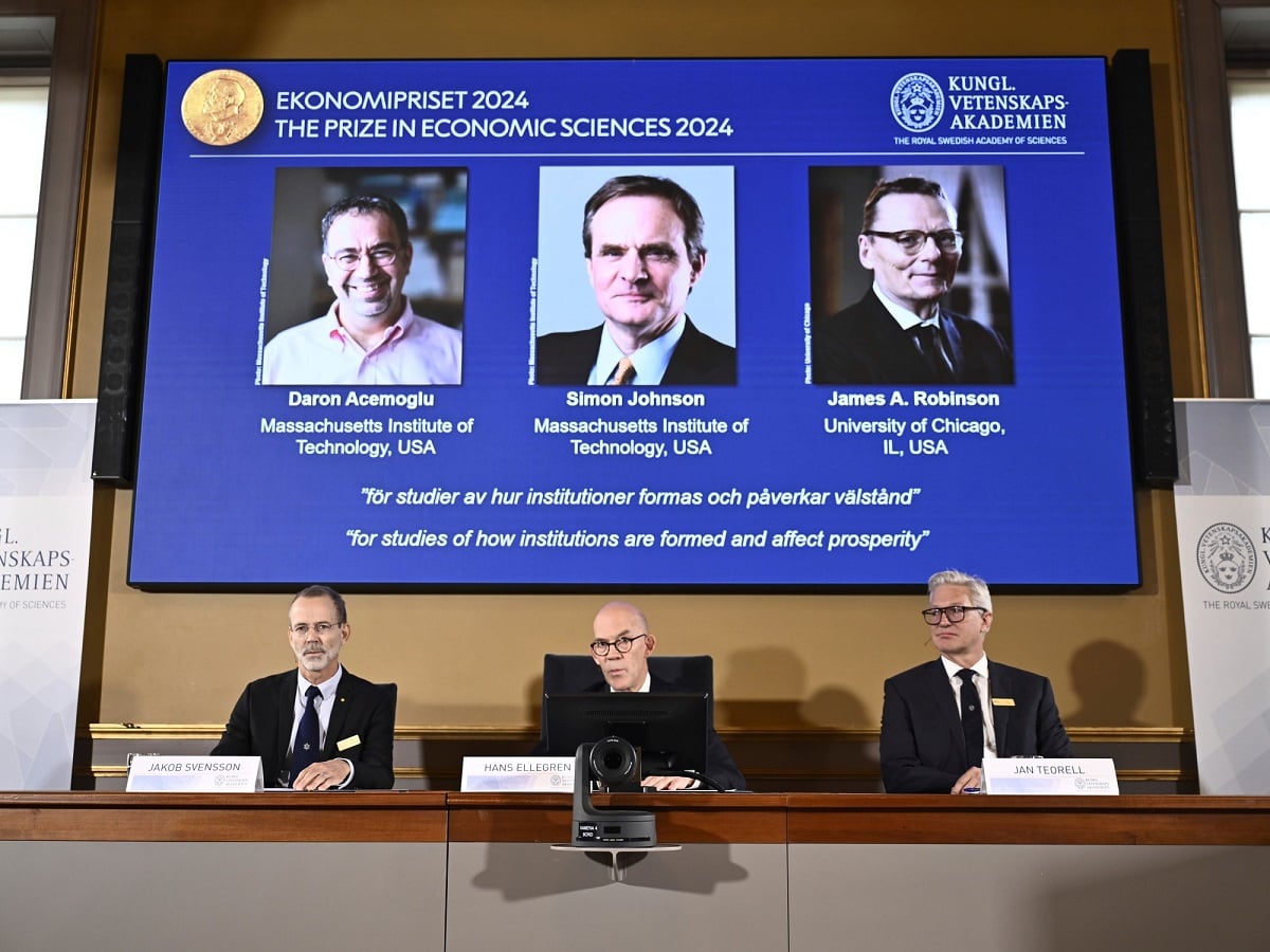 Daron Acemoglu, Simon Johnson y James A. Robinson ganan el Premio Nobel de Economía 2024 (Gentileza)