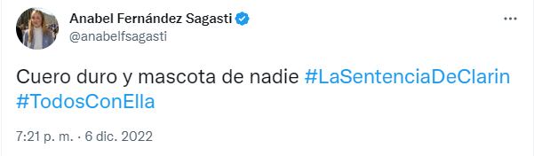 La senadora nacional kirchnerista, Anabel Fernández Sagasti, apuntó contra la sentencia de Cristina Fernádez.