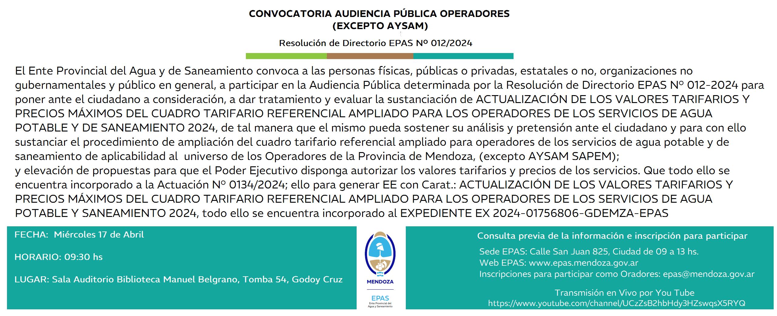 Comunicado del EPAS. Imagen: X / @EPASMza