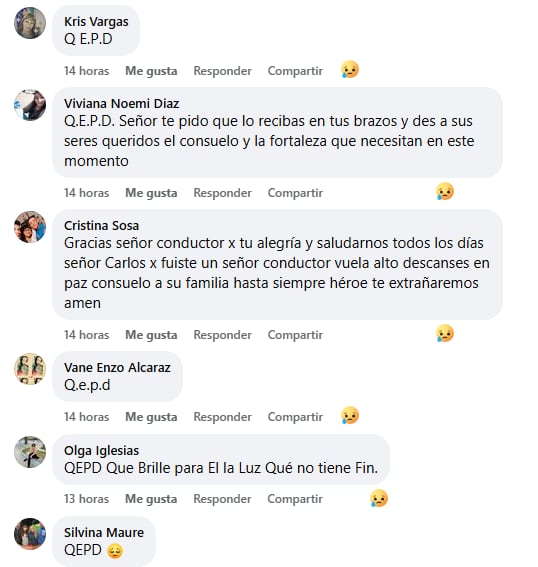 Algunos de los mensajes de condolencia en las redes sociales. Foto: captura.