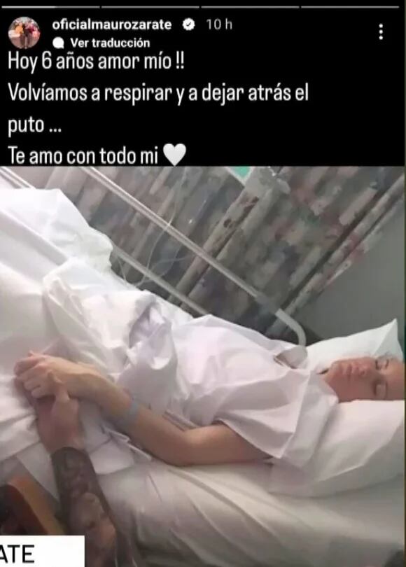 Mauro Zárate recordó la lucha que pasó su esposa con el cáncer.