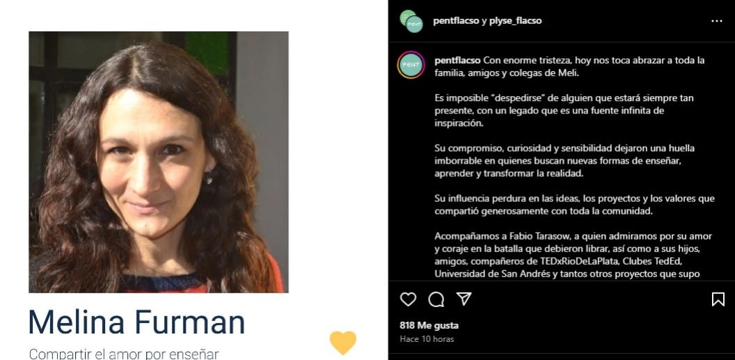 La publicación de Flacso vía Instagram.