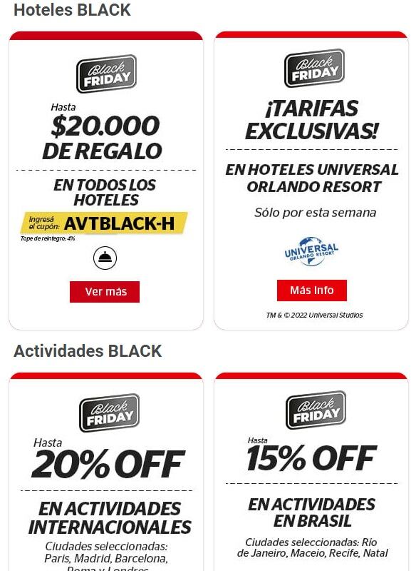 Black Friday 2022 de Avantrip