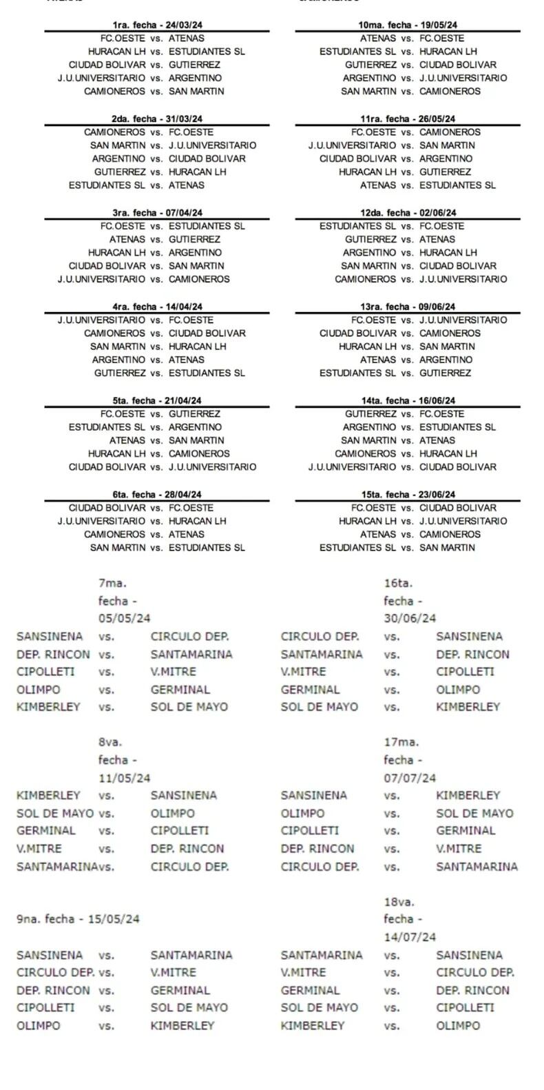 Fixture Federal A 2024