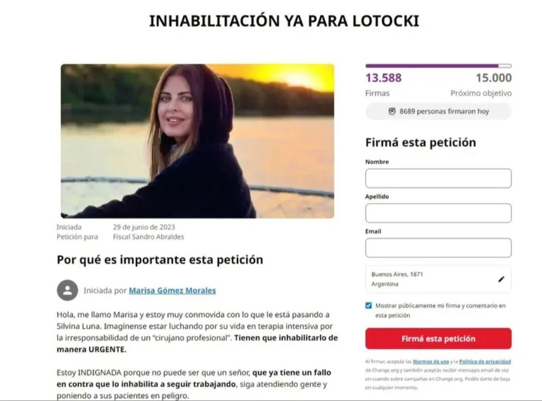 La petición para que Aníbal Lotocki no opere más