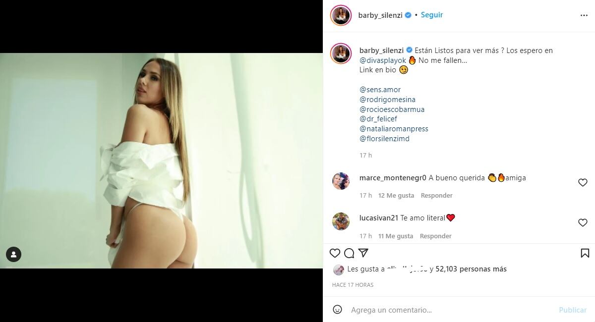 Barby Silenzi anunció su desembarco a una página para adultos con jugadas fotos.