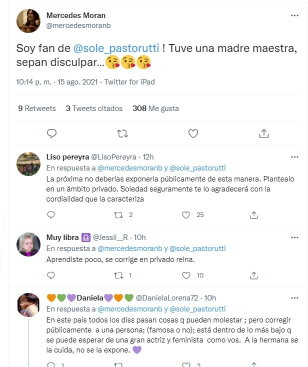 Mercedes Morán aclaró por qué criticó a La Sole - 