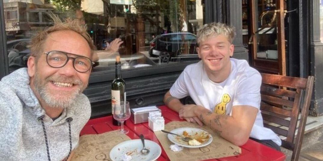 Nacho junto a su papá Rodolfo