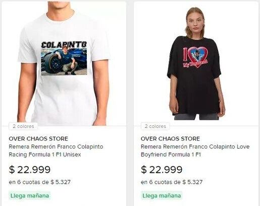 Remeras de Colapinto