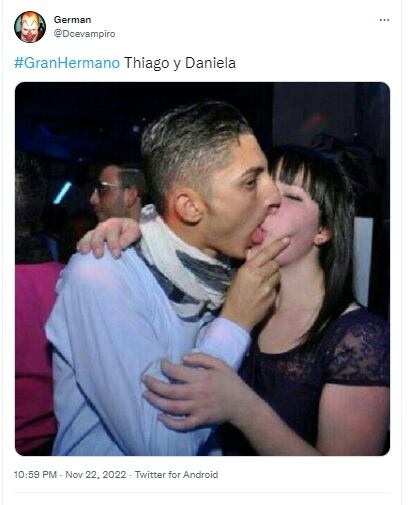 Memes del beso de Thiago y Daniela de Gran Hermano