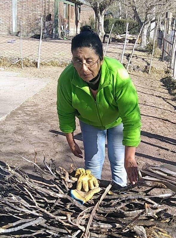 Nilda y su marido caminan cinco kilómetros por día en busca de leña. | Foto: gentileza