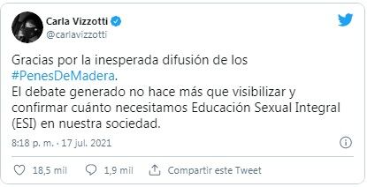 El tuit de Carla Vizzotti