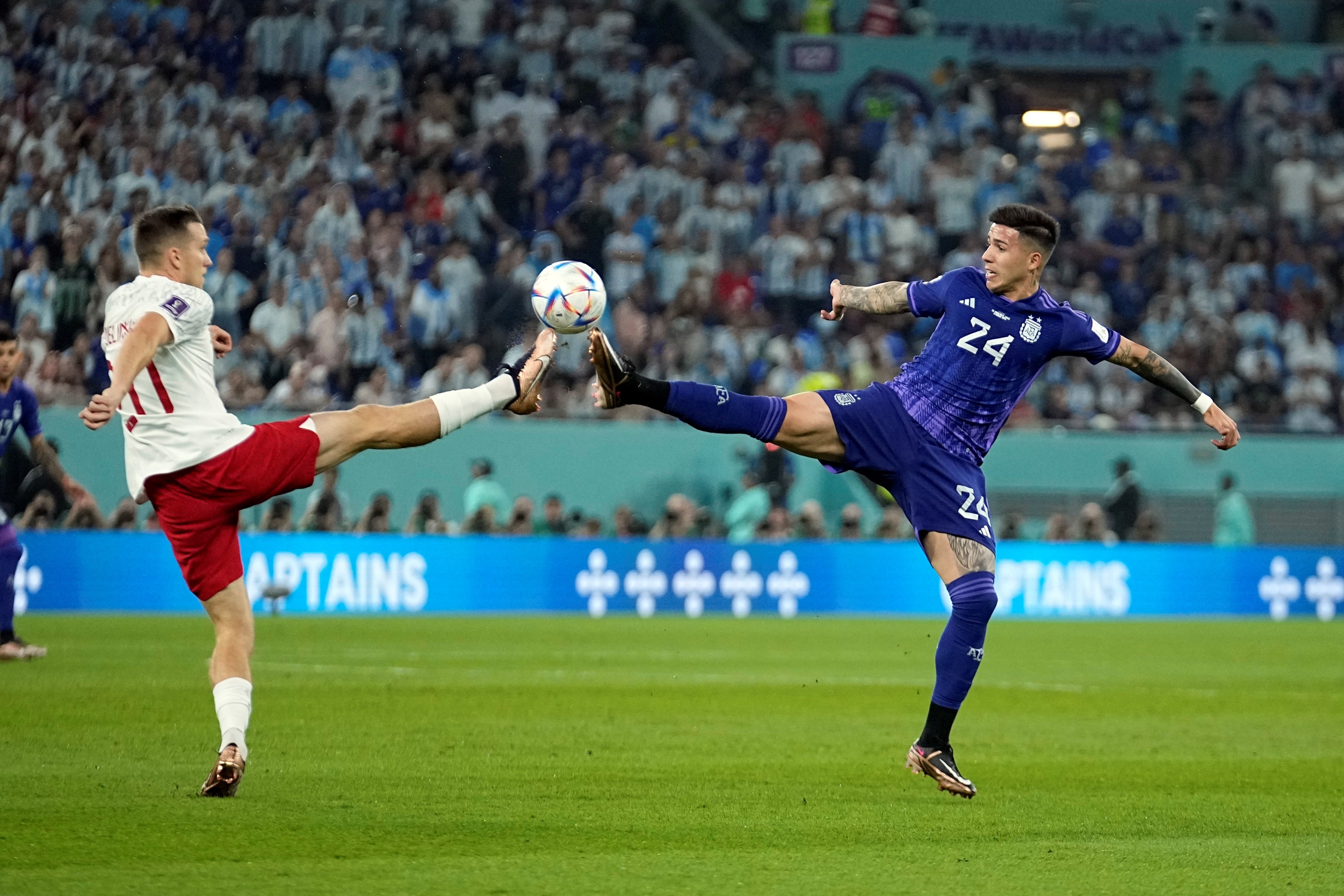 Enzo Fernández, volante de la selección argentina en el Mundial Qatar 2022. 