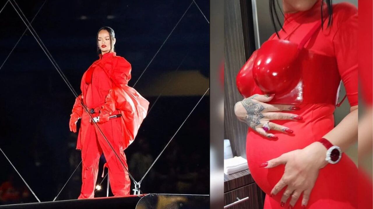 Rihanna lució su segundo embarazo en el Super Bowl 2023. Foto: Instagram 