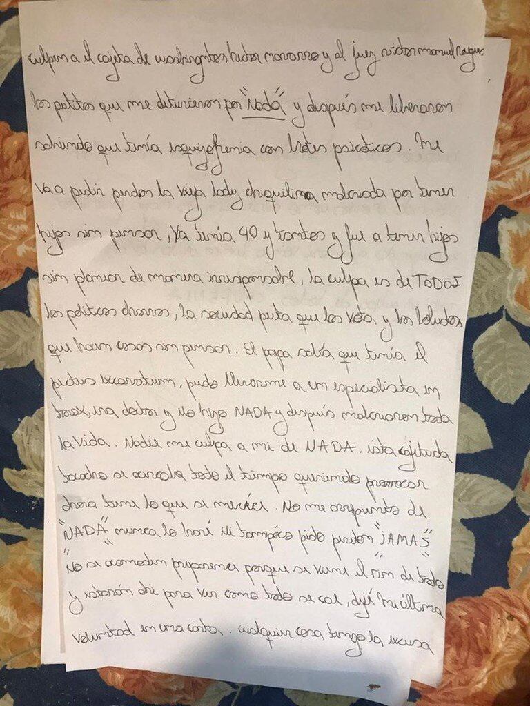 “No me arrepiento de nada”: el femicida de la docente en Tucumán dejó dos cartas antes del crimen.