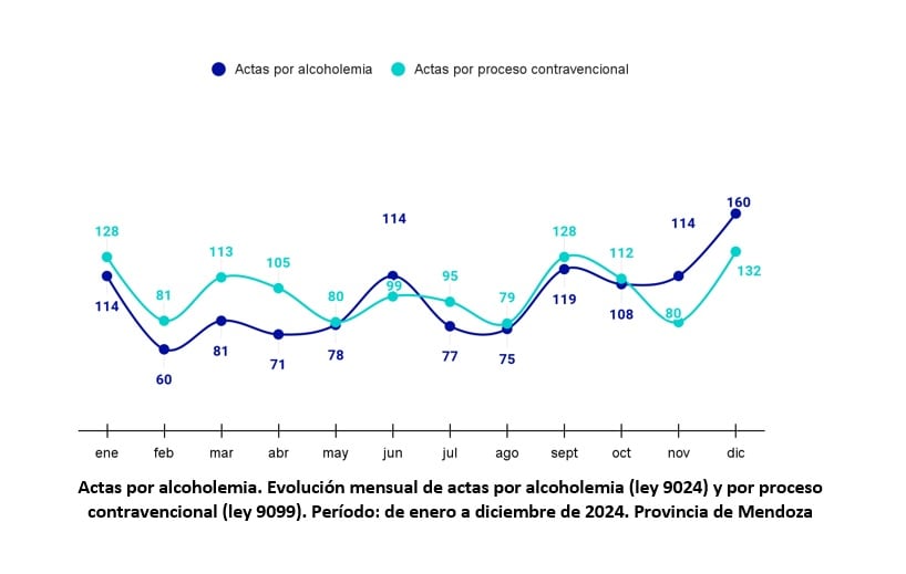 Datos oficiales sobre alcoholemia del Ministerio de Seguridad.