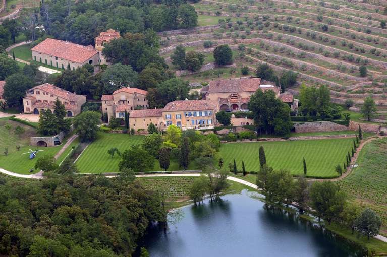 Chateau Miraval, la propiedad de la disputa ubicada en Correns, Francia