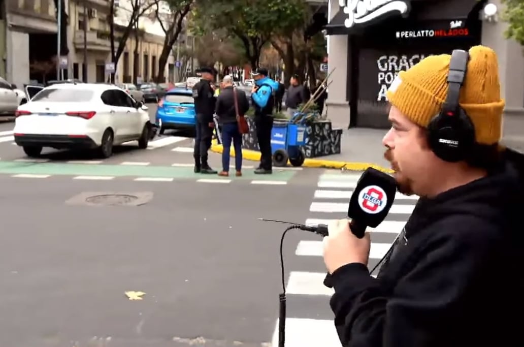 Migue Granados salió a la calle a hablar con los protagonistas del accidente