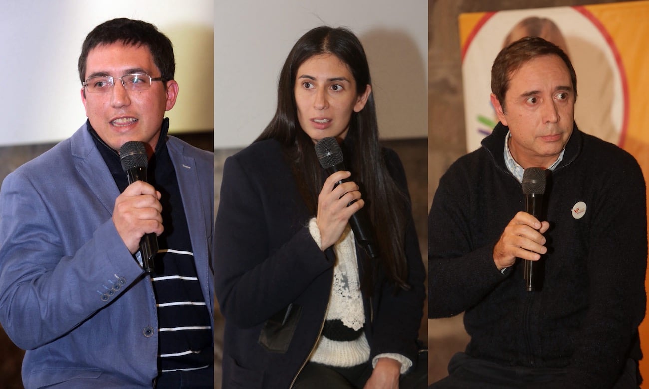 Jonathan Cifuentes (presidente empresa VELOX), Valeria Miñan (Coordinadora de  Relaciones con la Comunidad en la Provincia de San Luis –  GRUPO ARCOR) y Enrique Sampedro (Presidente Banco de Alimentos Mendoza) - El Banco de Alimentos Mendoza presentó sus resultados. Foto: Marcelo Álvarez