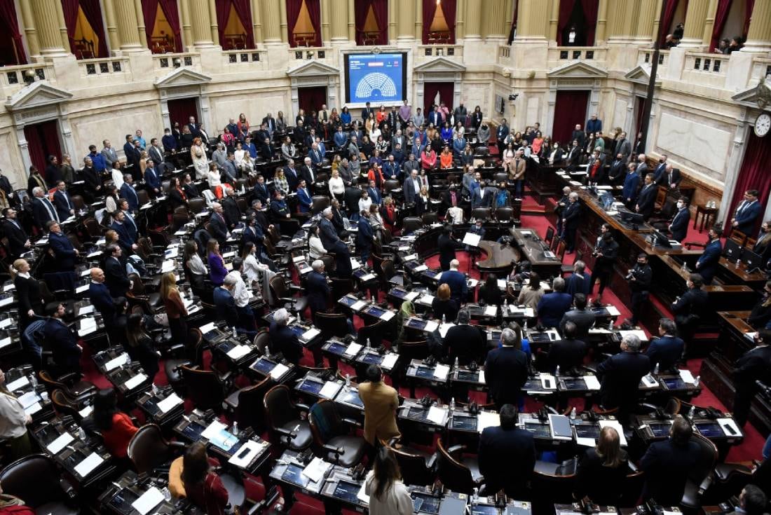 Sesión en Diputados de la Nación. 