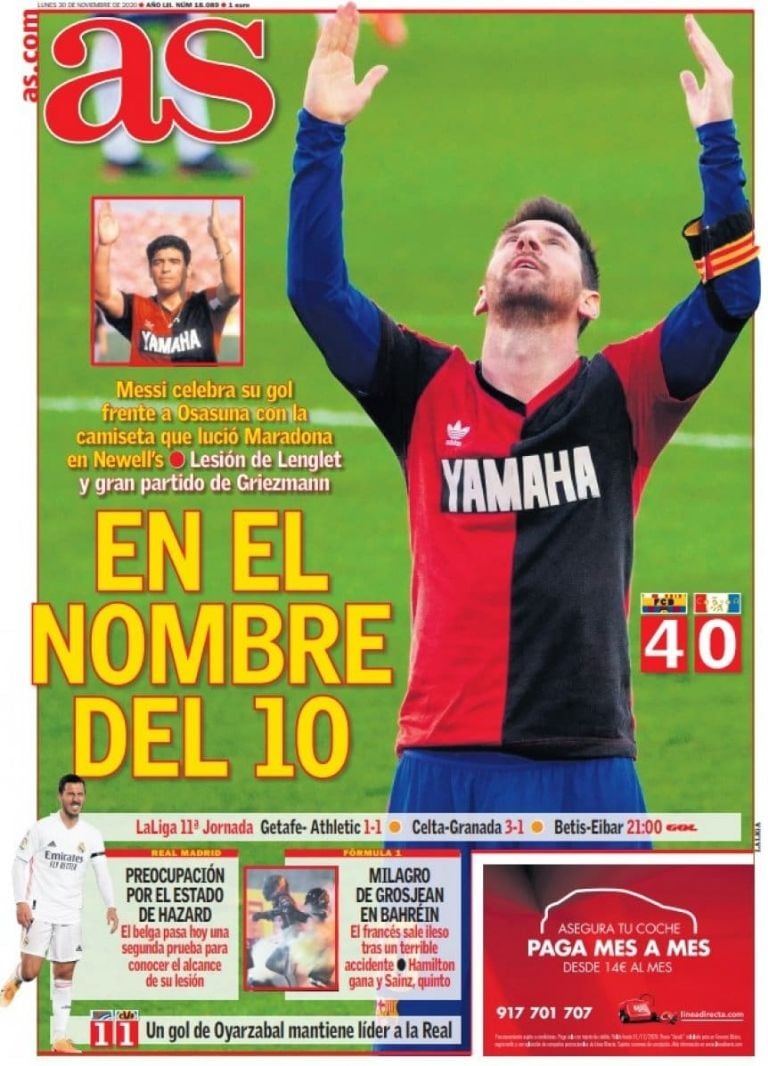 AS, tituló con "El nombre del 10"