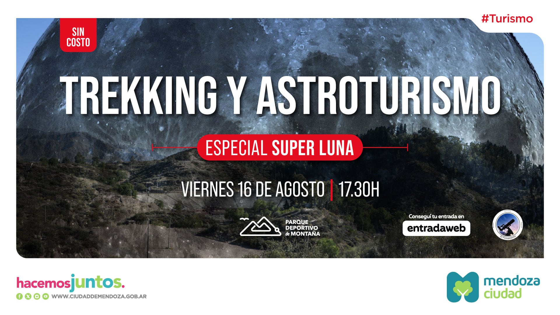 No te pierdas el Astroturismo “Especial Súper Luna” en el Parque Deportivo de Montaña