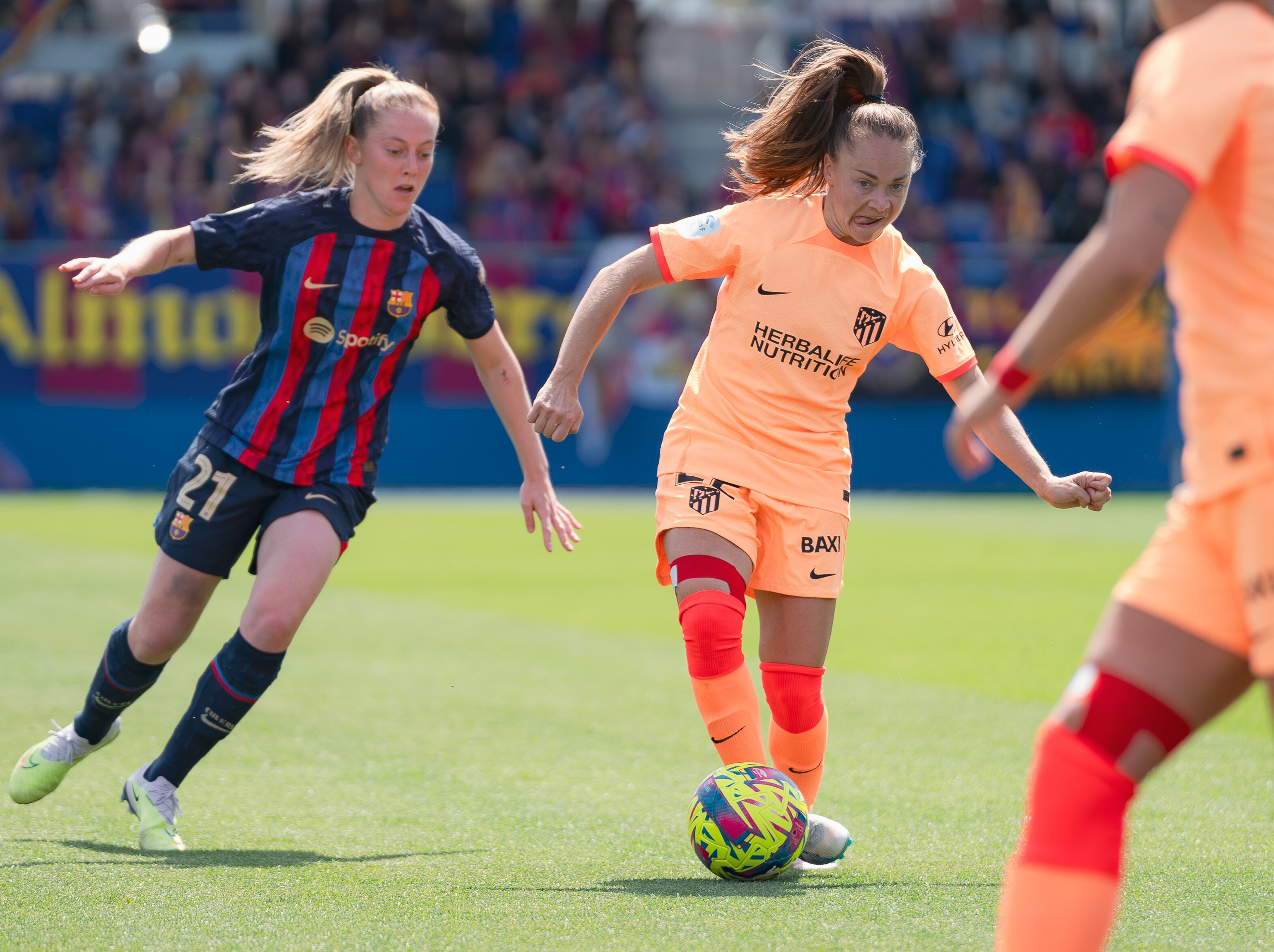 Estefanía Banini jugando en el Atlético de Madrid. Foto: Gentileza Leonardo Gerzon.