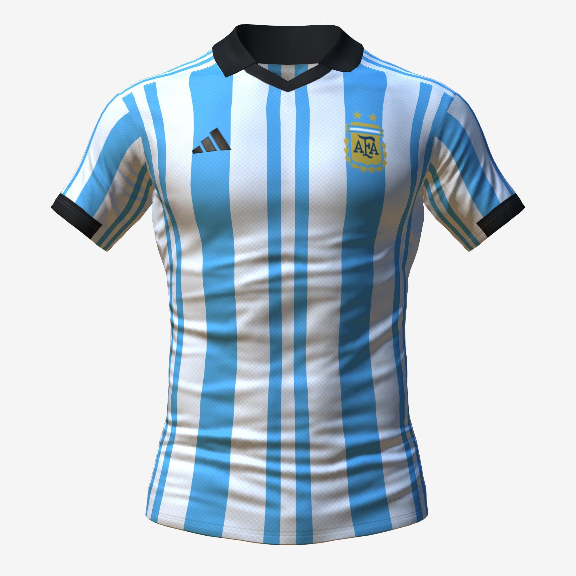 El posible modelo de camiseta de la Selección Argentina para el Mundial de Qatar 2022. / Gentileza.