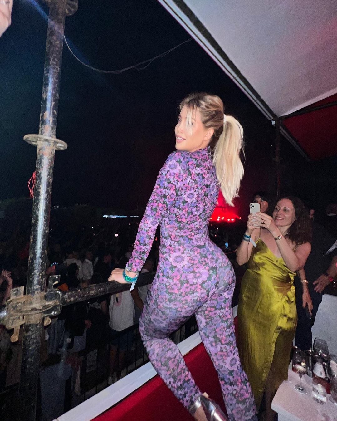 Wanda Nara, en el recital de David Guetta en Punta del Este