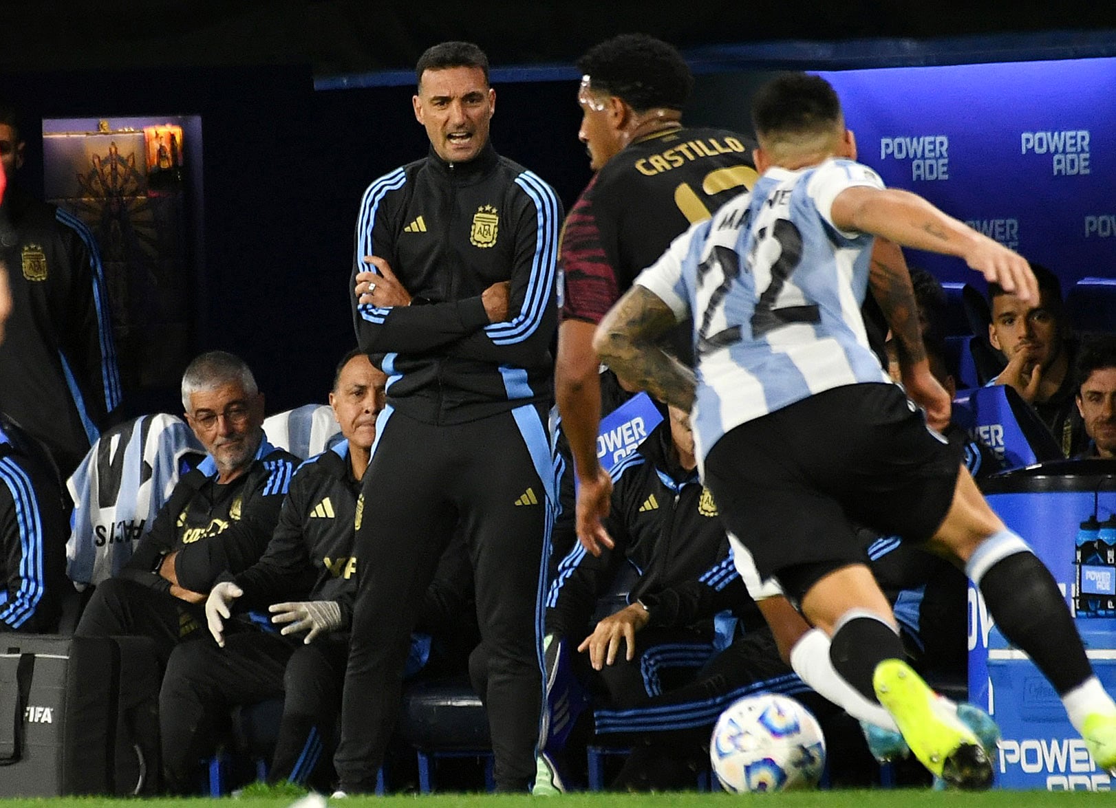 Lionel Scaloni. Argentina vs Perú. Eliminatorias Copa del Mundo 2026. 19/11/2024