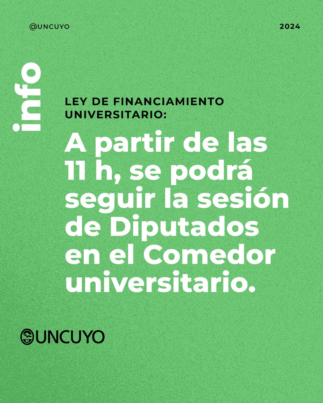 El comunicado de Universidad Nacional de Cuyo (UNCuyo)