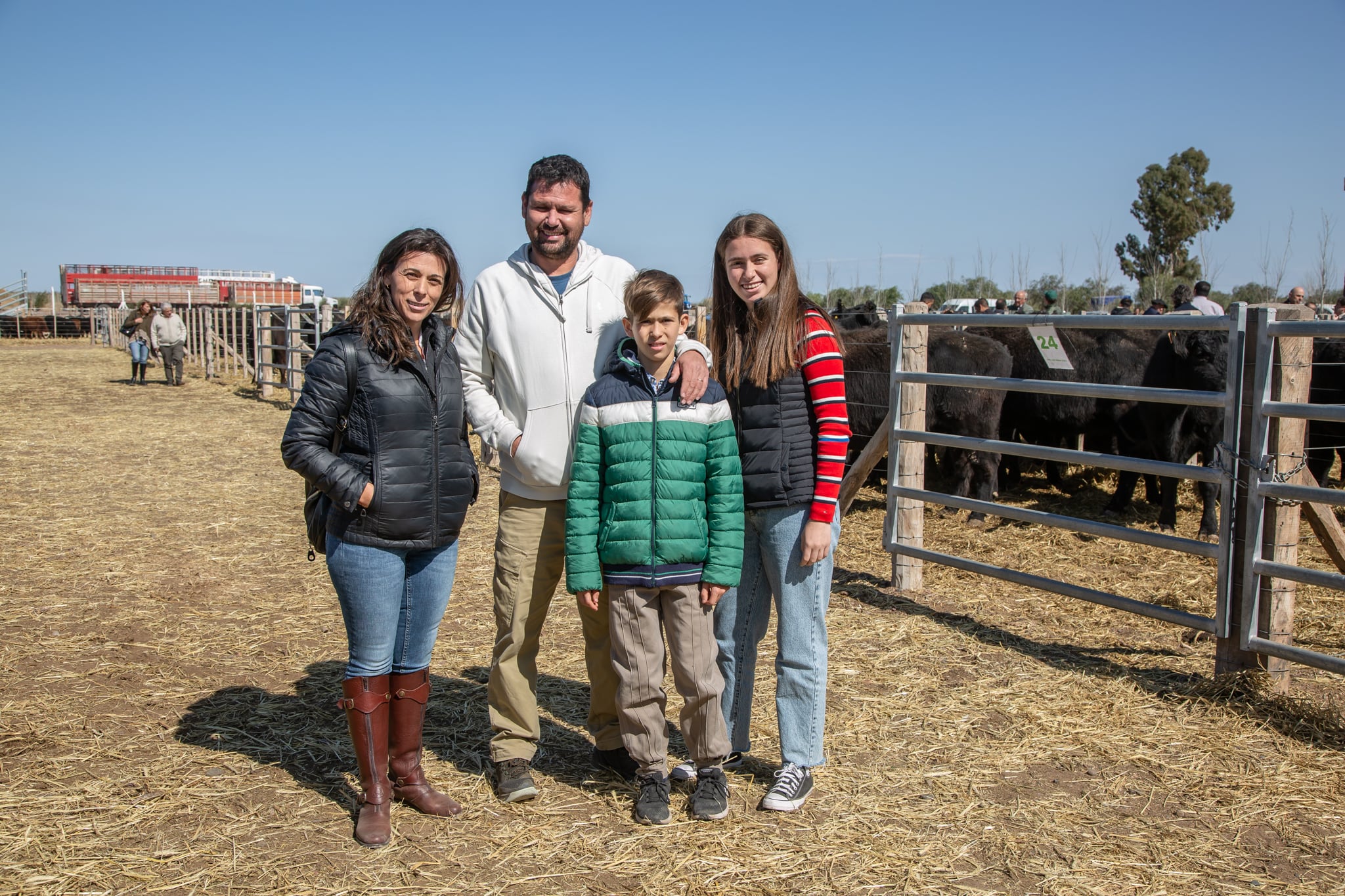 Familias disfrutaron del encuentro: Mariela Manzano, Gabriel, Lautaro y Ludmila Porcel