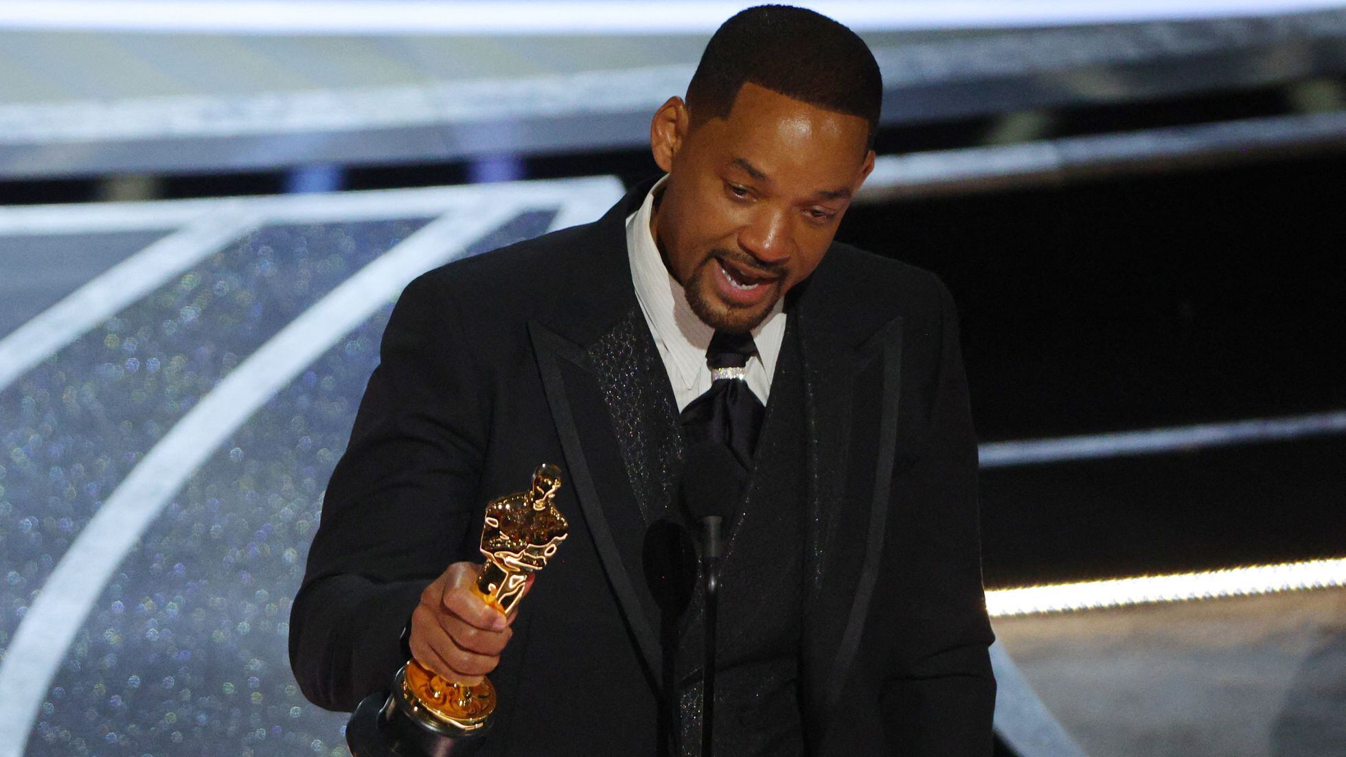 Will Smith emocionado luego de la premiación.