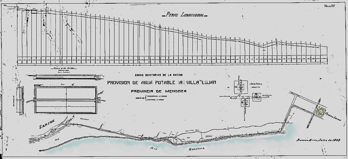 Extensión de agua potable a Luján.