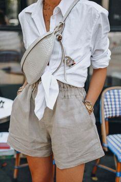 Camisa de lino con short