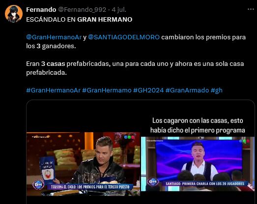 Solo uno de los tres finalistas recibirán una casa de premio, a pesar de que al comienzo del ciclo anunciaron una para cada uno de ellos. X