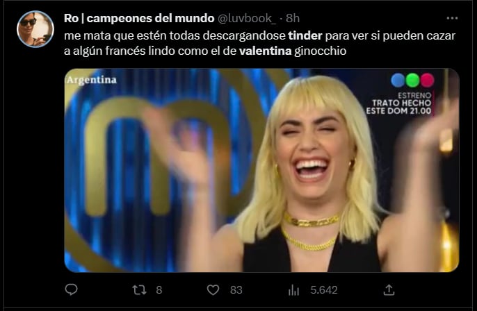 Los memes en las redes tras saber que Valentina conoció a su novio en Tinder