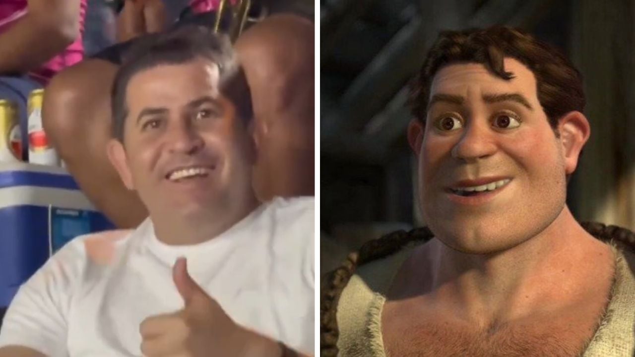 Un hombre fue grabado por su gran parecido con Shrek humano.