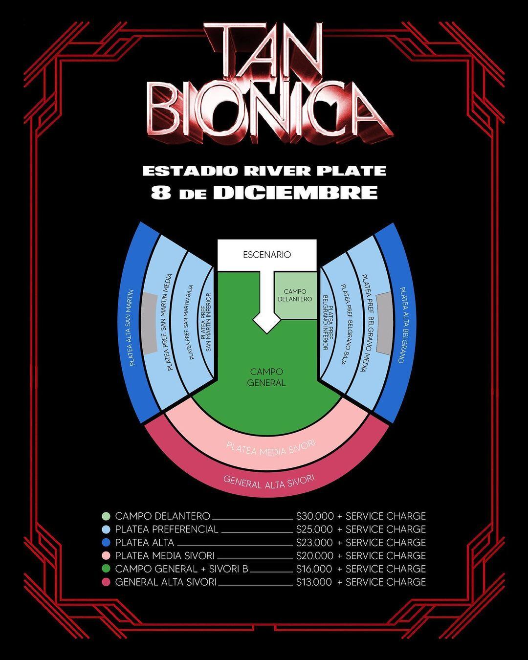 Tan Biónica se presentará en el estadio de River: cuándo es y cómo comprar entradas . Foto: Twitter.