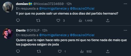 Los comentarios de los hinchas de Boca