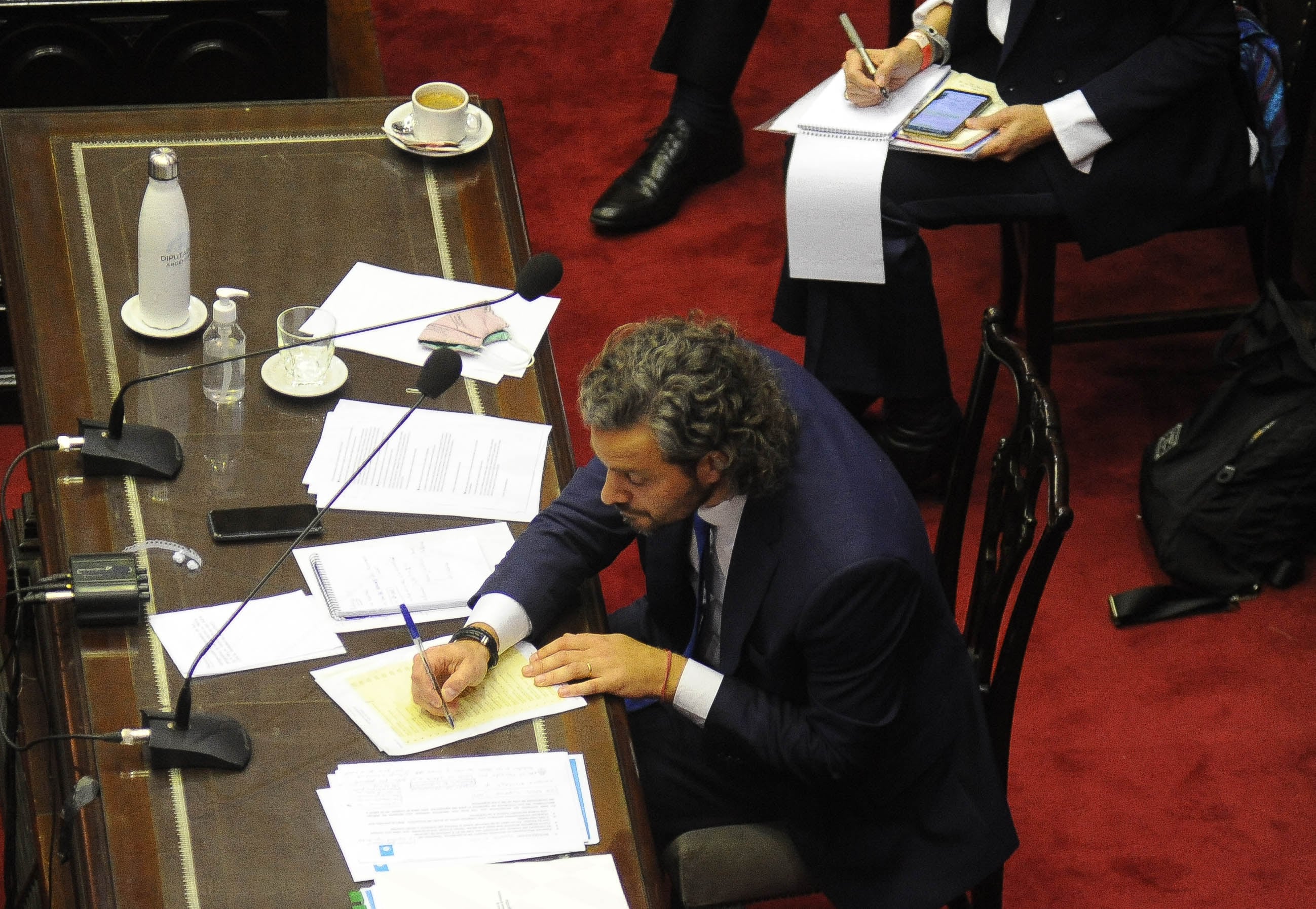 Santiago Cafiero durante su presentación en la cámara de Diputados Gabriela Estevez  Foto Federico Lopez Claro