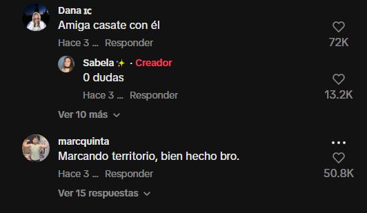 Los divertidos comentarios en el video.