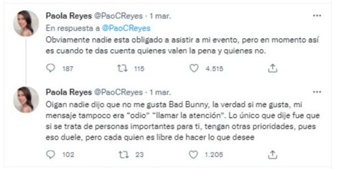 Una joven compartió en Twitter la tristeza que sintió cuando se enteró que sus familiares y amigos no asistirían a su boda por ir a ver a Bad Bunny.