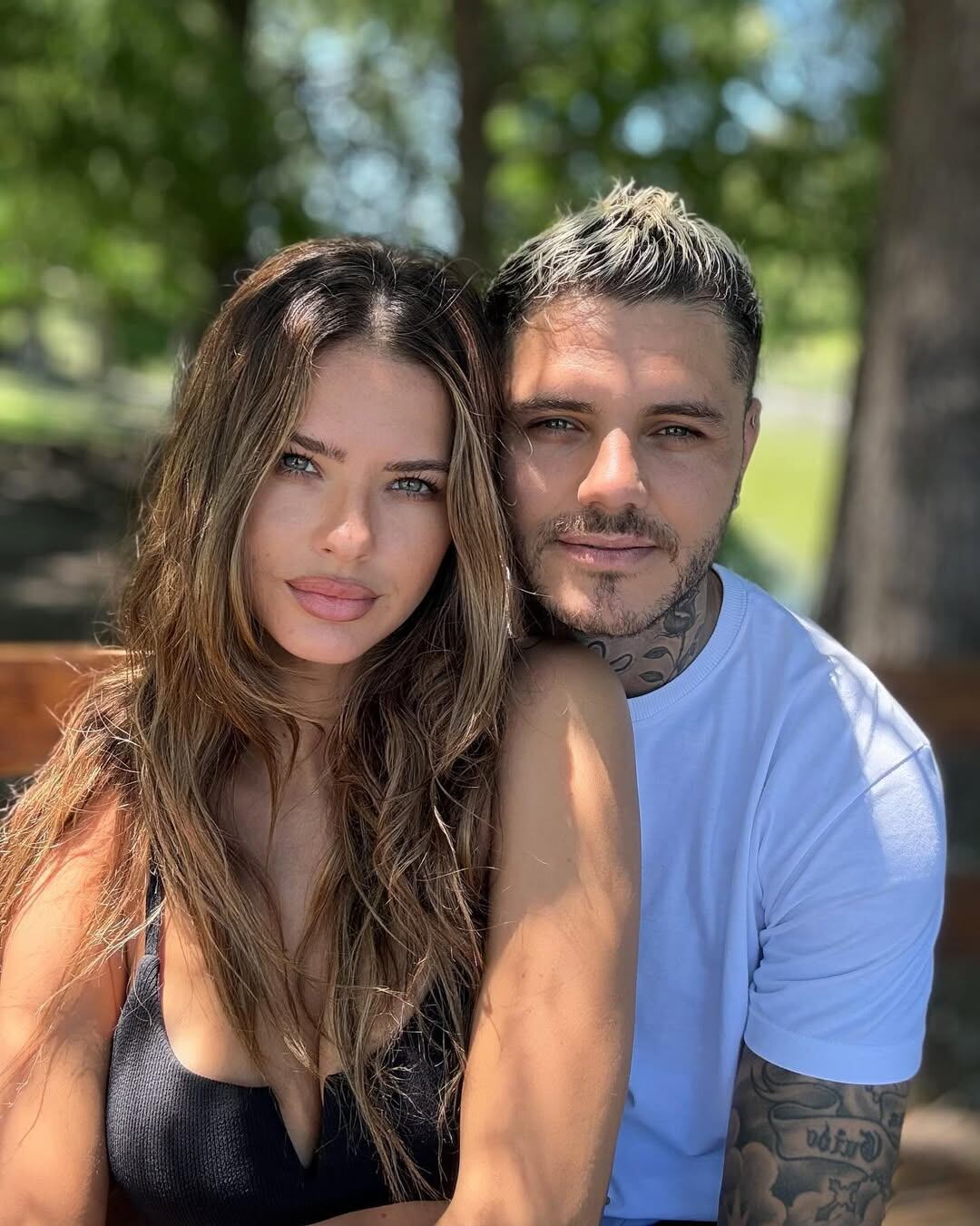 Las fotos oficiales de la China Suárez y de Mauro Icardi. Gentileza Instagram.