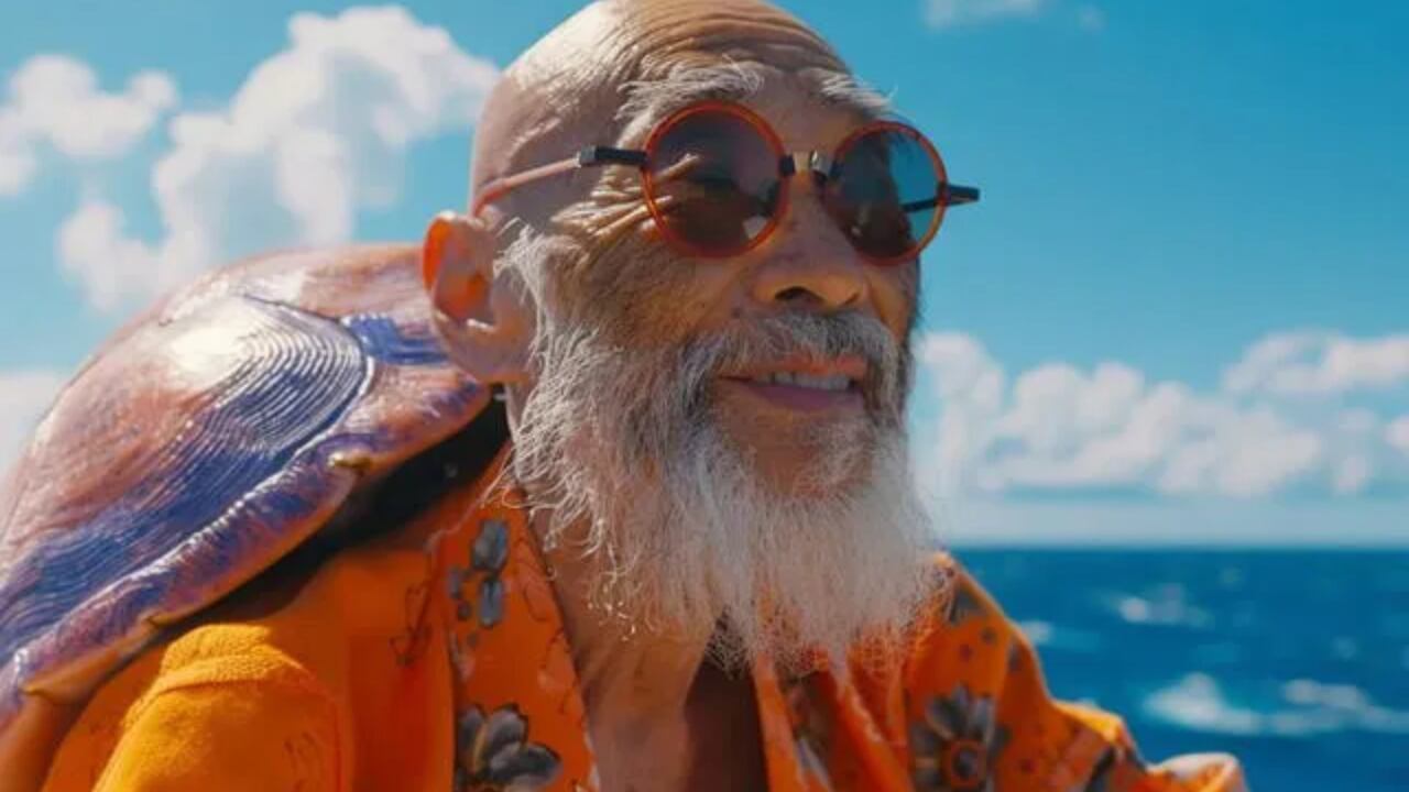 Cómo se vería el maestro Roshi en la vida real, según la IA. Foto: Toei Animation / Fuji Television