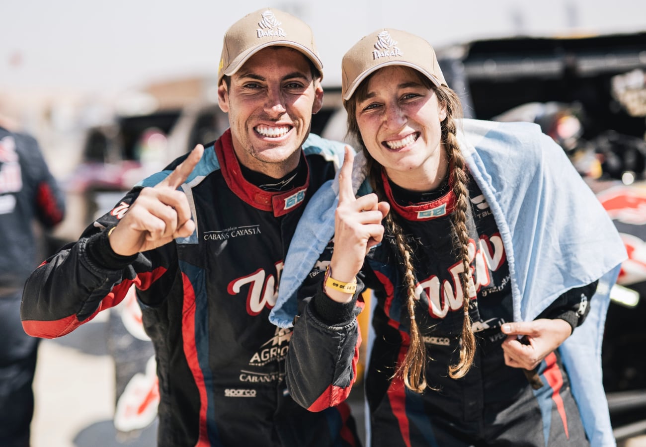 Nicolás Cavigliasso y Valentina Pertegarini, son la pareja de cordobeses que se consagró en la categoría Challenger del Dakar 2025.